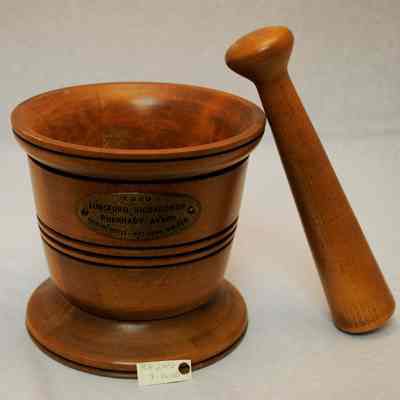 Wooden Mortar and Pestle