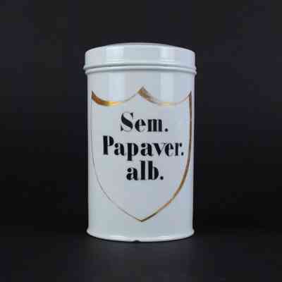 Apothecary Jar, "Sem. Papaver. alb."