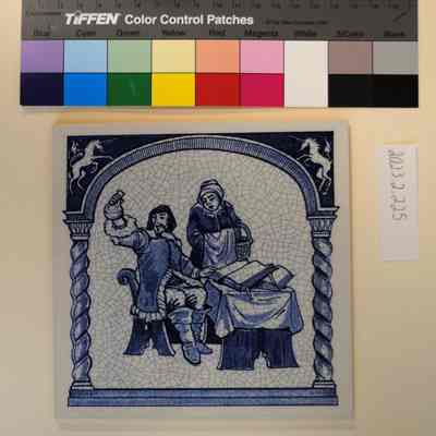 "The Doctrine of the Four Humours" or "Uroscopy" Tile