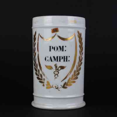 Apothecary Jar, "Pom: Camph:"