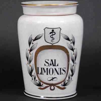 Apothecary Jar Replica, "SAL LIMONIS" [lemon salt]