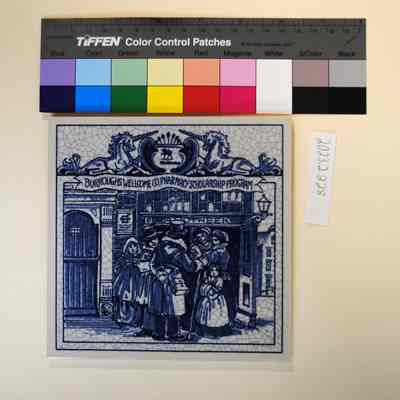 "Apothecary Shop as Social Gathering Place" Tile