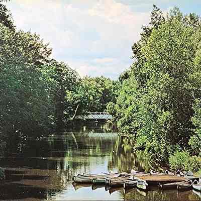 Red Cedar River, Michigan State University, Postcard