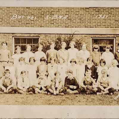 Barnes School, Fifth Grade Class, 1931, RPPC by Larner