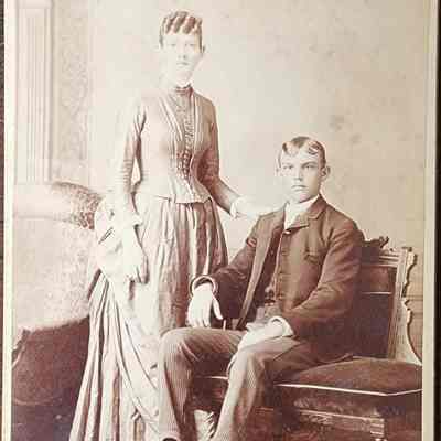 Portrait of a Couple Cabinet Card by Cheney & Christmas