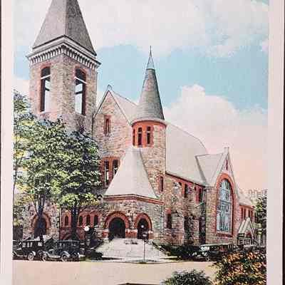 First Baptist Church, Lansing, Mich. Postcard