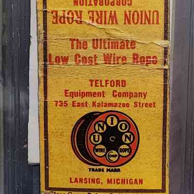 Telford Equipment Company, Lansing, Michigan, Matchbook