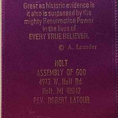 Holt Assembly of God Church Silk Easter Bookmark