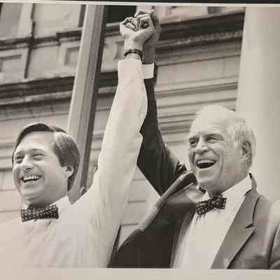 Governors Blanchard and Williams, 1986, Press Photo