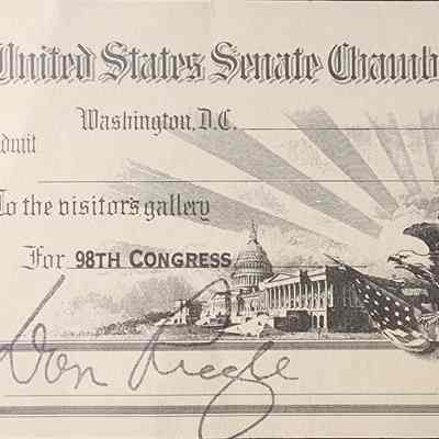 United States Senate Chamber Pass, Riegle