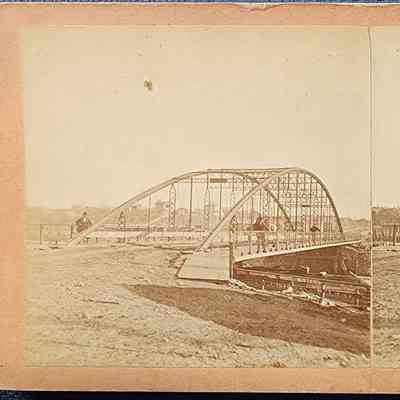 Michigan Avenue Bridge Stereograph by Hall