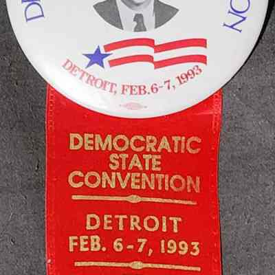 Michigan Democratic State Convention Delegate Badge, 1993