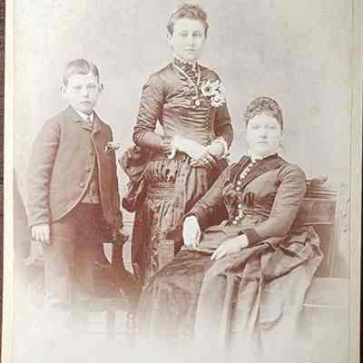 Portrait of a Family Cabinet Card by Cheney & Christmas