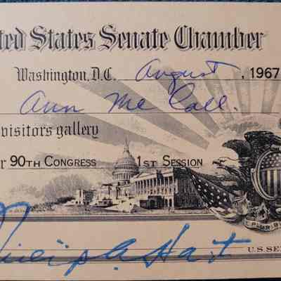 Hart U.S. Senate Chamber Pass