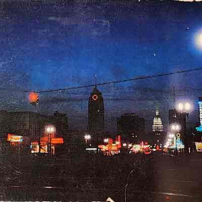 Looking West on Michigan Avenue, Lansing, Michigan Postcard