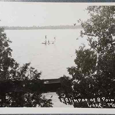 A Glimpse of 8 Point Lake, Lake, Mich. RPPC