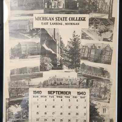 Michigan State College 1940 Calendar