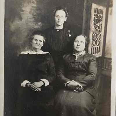 Portrait of Three Women RPPC by Comet