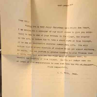 Michigan Experiment Station, 1907, Letter and Cover