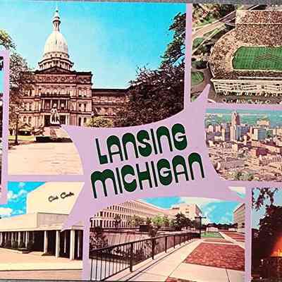 Lansing Michigan Compilation Postcard