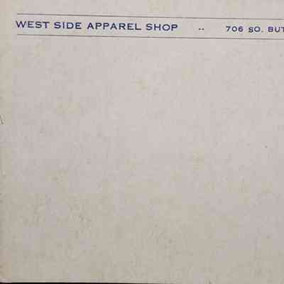 West Side Apparel Shop Postcard