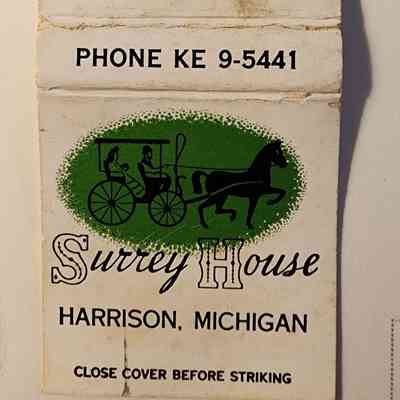 Surrey House, Harrison, Michigan, Matchbook