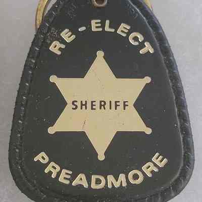 Preadmore Reelection Sheriff Keychain