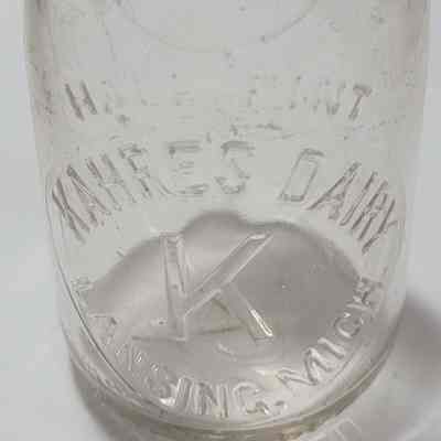 Kahres Dairy Embossed Half Pint Bottle
