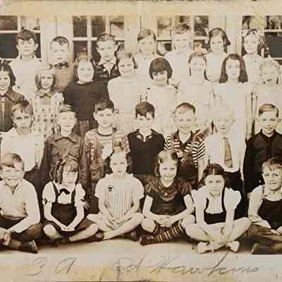High Street School Class 1940 RPPC by Larner