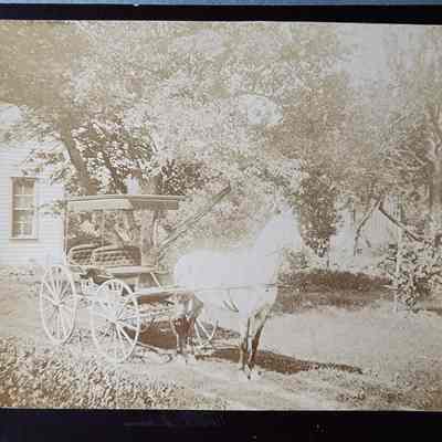 James S. Parmelee House and Carriage Card Photo