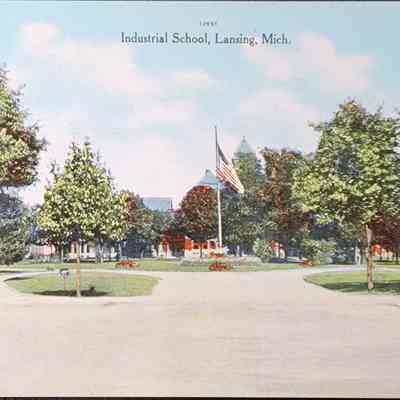 Industrial School, Lansing, Mich. Postcard