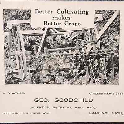 Geo. Goodchild Advertising Postcard