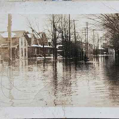 Lansing Flood View RPPC