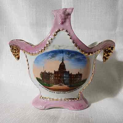 State Capitol Porcelain Souvenir Basket