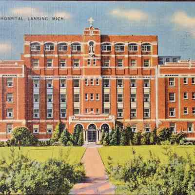 St. Lawrence Hospital, Lansing, Mich. Postcard