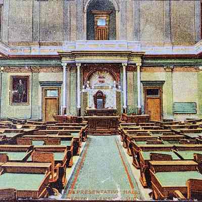 Representative Hall, Capitol, Lansing, Mich. Postcard