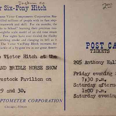 Block and Bridle Horse Show, MSU Livestock Pavillion, Postcard