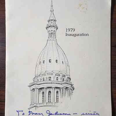 Michigan 1979 Inauguration Program, Signed