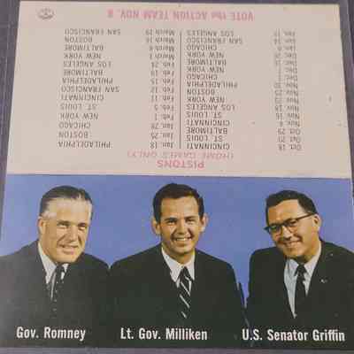 Romney-Milliken-Griffin Coattail Sports Schedule