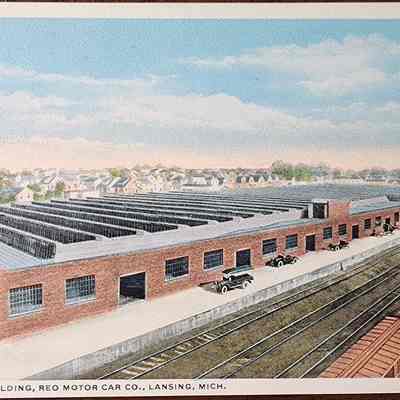 REO Truck Building, REO Motor Car Co., Lansing, Mich. Postcard
