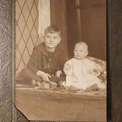 Portrait of Two Children Photo by Slocum