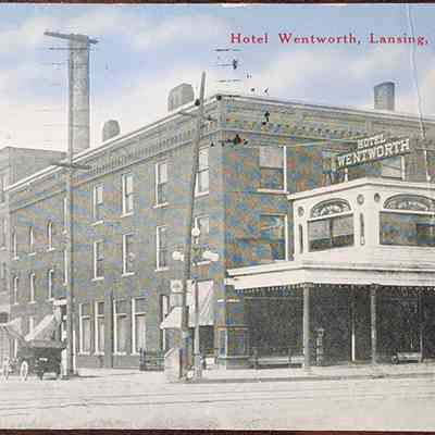 Hotel Wentworth, Lansing, Mich. Postcard