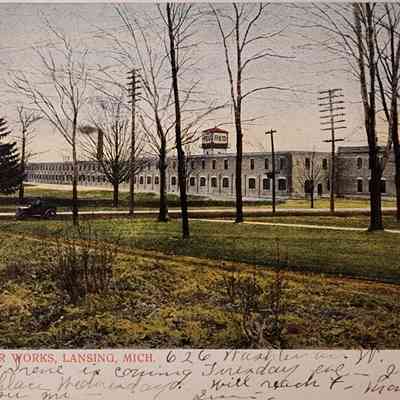 REO Motor Car Works, Lansing, Mich., Postcard
