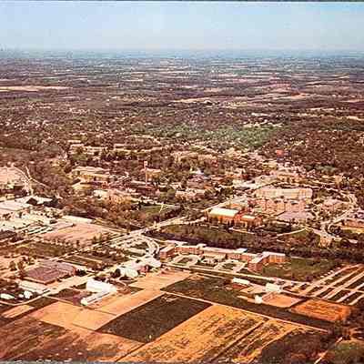 Aerial View, Michigan State University, Postcard