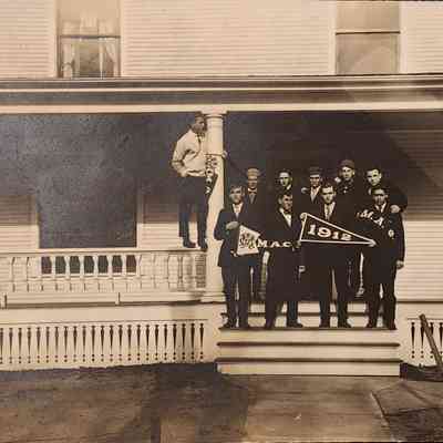 M.A.C. Students with Pennants RPPC