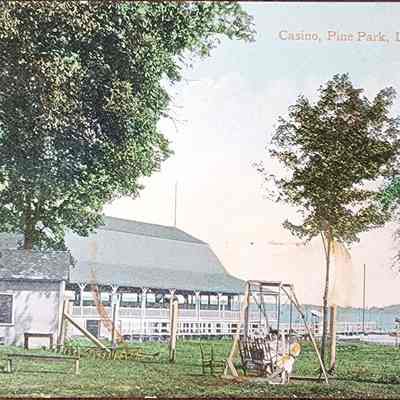 Casino, Pine Park, Lansing, Mich. Postcard