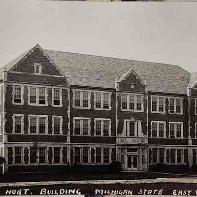 Hort. Building, Michigan State, East Lansing, Mich. RPPC by Pratt