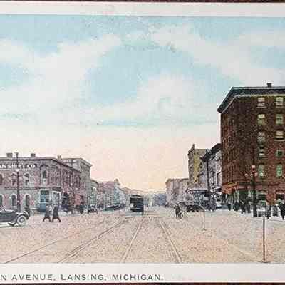 Washington Avenue, Lansing, Michigan Postcard