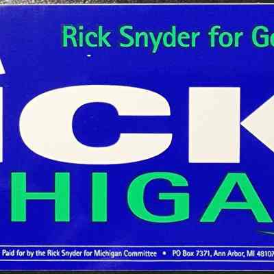 Rick Snyder for Michigan Bumper Sticker