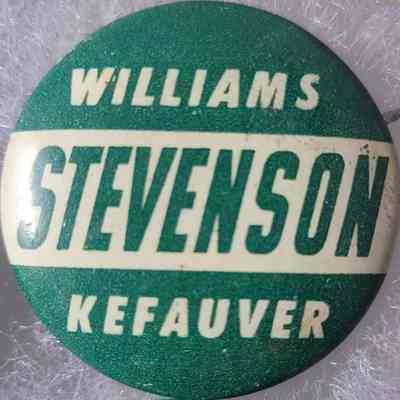 Williams-Stevenson-Kefauver Coattail Button
